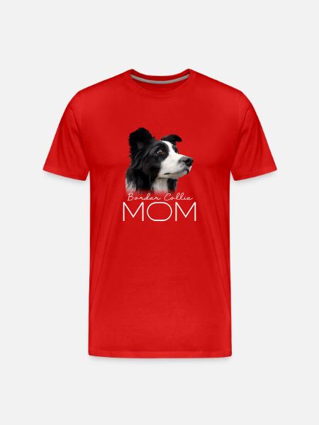 Maman Border Collie - T-shirt bio Premium Homme - rouge