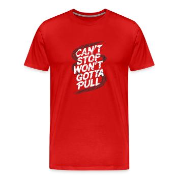 Tractor Pulling Tractor Pulling Tractor Power Farm - Men's Premium Organic T-Shirt - red - Front - Damien (186cm)