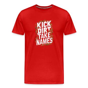Tractor Pulling Tractor Pulling Tractor Power Farm - Men's Premium Organic T-Shirt - red - Front - Damien (186cm)
