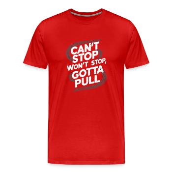 Tractor Pulling Tractor Pulling Tractor Power Farm - Men's Premium Organic T-Shirt - red - Front - Damien (186cm)