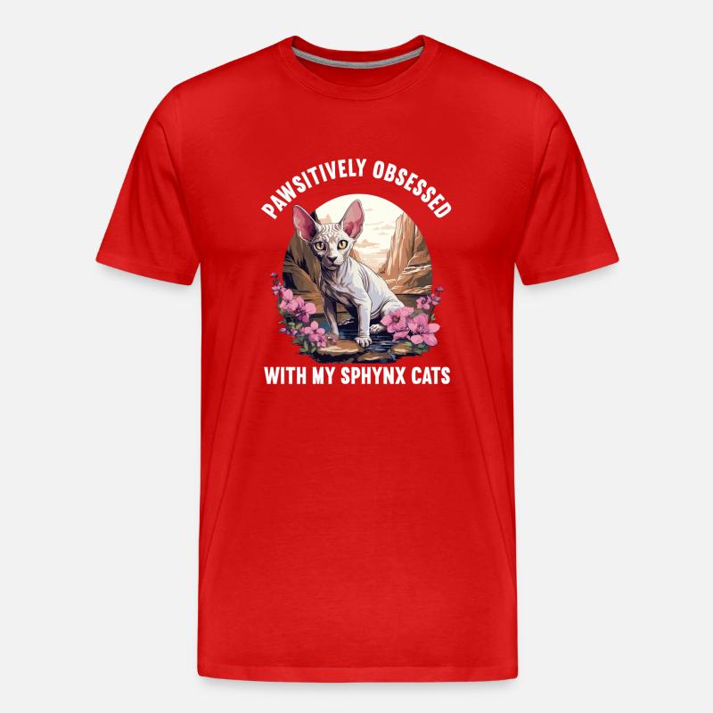 Sphynx Kitten Sphynx Cat - Men's Premium Organic T-Shirt - red