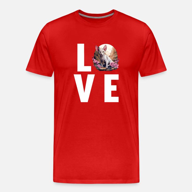 Sphynx Kätzchen Sphynx Katze - Männer Premium Bio T-Shirt - Rot