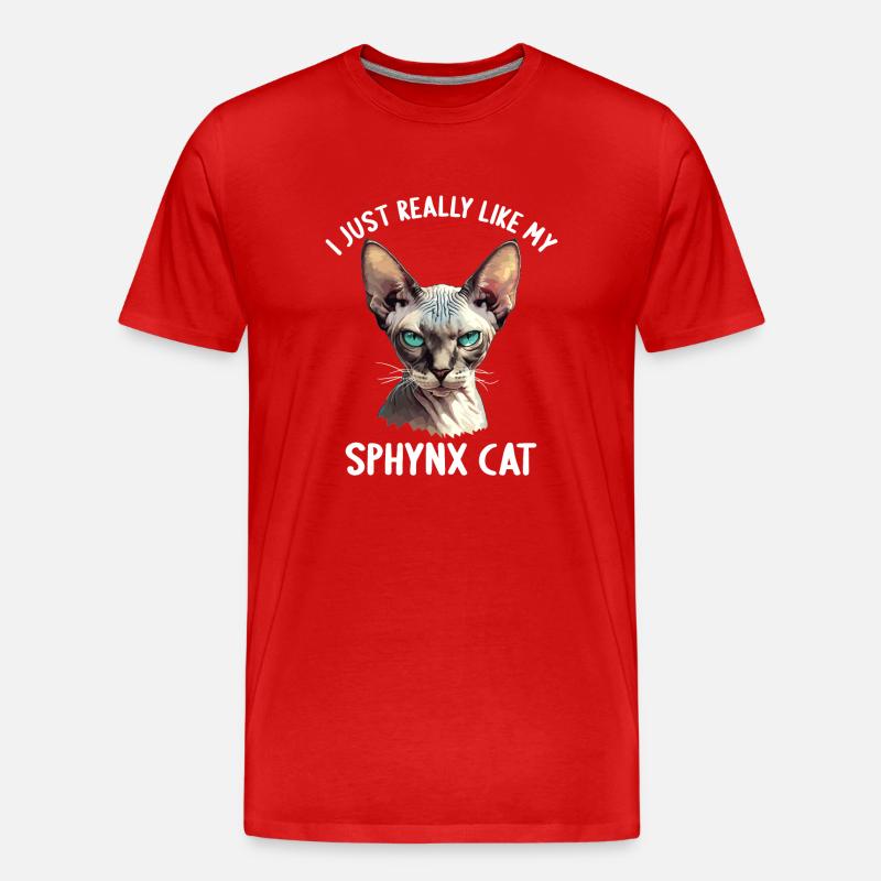 Sphynx Kätzchen Sphynx Katze - Männer Premium Bio T-Shirt - Rot