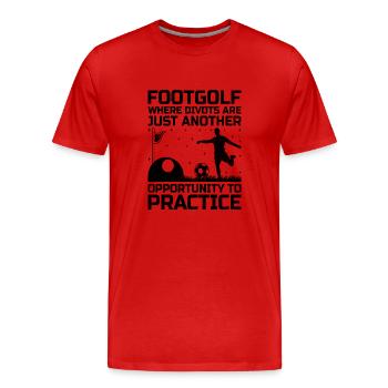 Footgolf Joueur Foot Golf Jouer Footgolfers Foot - T-shirt bio Premium Homme - rouge - Devant - Damien (186cm)