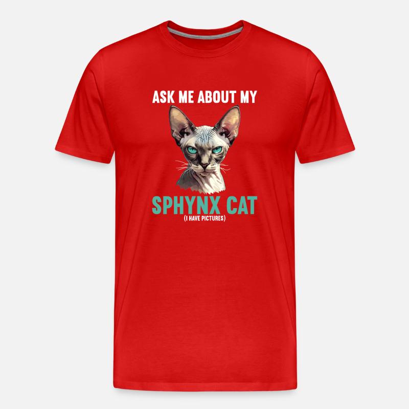 Sphynx Kätzchen Sphynx Katze - Männer Premium Bio T-Shirt - Rot