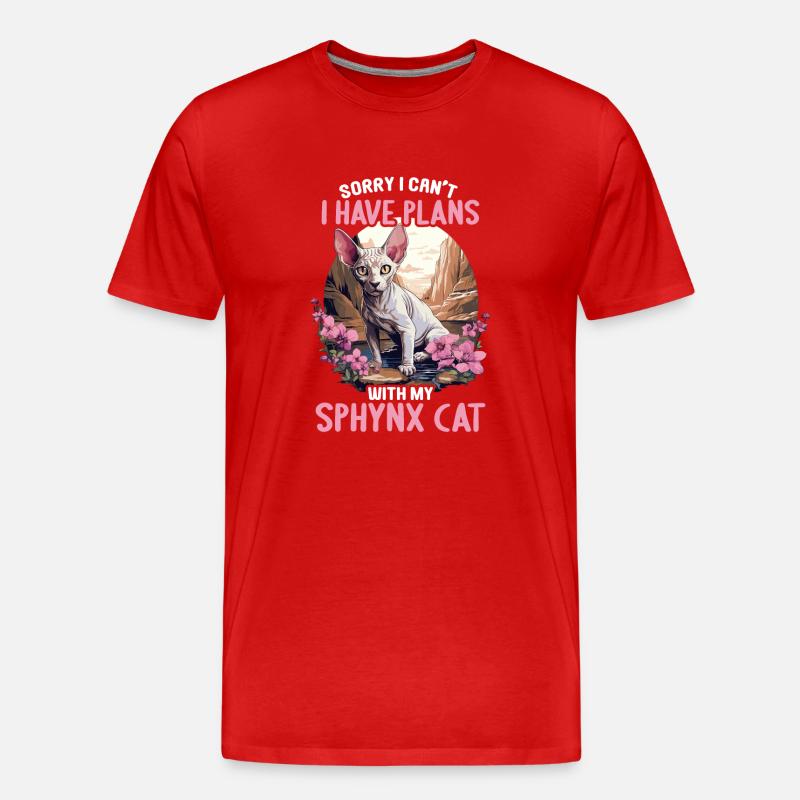 Chaton Sphynx Chat Sphynx - T-shirt bio Premium Homme - rouge