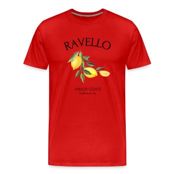 Ravello - Côte amalfitaine - Salerne - Italie - Vacances - T-shirt bio Premium Homme - rouge - Devant - Damien (186cm)