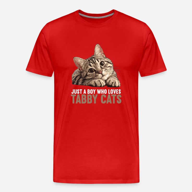 Tabby Kätzchen Tabby Katze - Männer Premium Bio T-Shirt - Rot