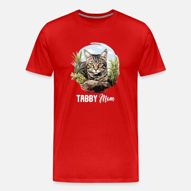 Tabby Kätzchen Tabby Katze - Männer Premium Bio T-Shirt - Rot