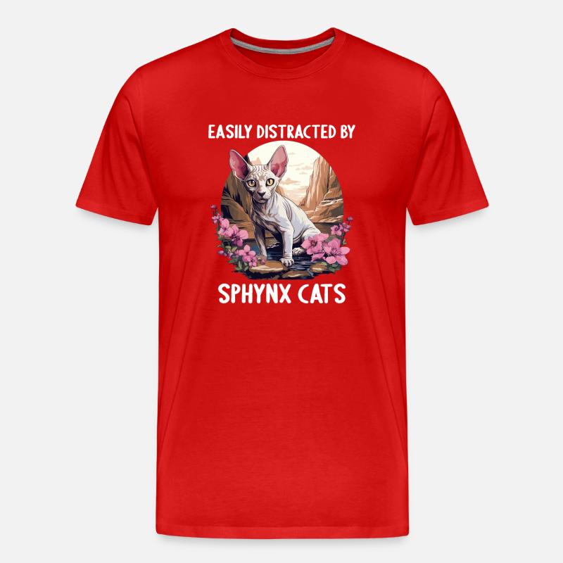 Sphynx Kätzchen Sphynx Katze - Männer Premium Bio T-Shirt - Rot