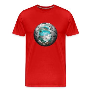 Nature Licornes Animaux mythiques Chevaux Corne de cheval - T-shirt bio Premium Homme - rouge - Devant - Damien (186cm)