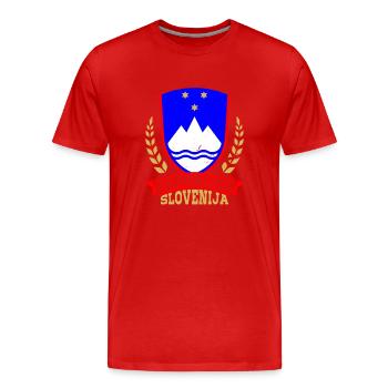 Slowenien Balkan National Herkunft Urlaub - Männer Premium Bio T-Shirt - Rot - Vorne - Damien (186cm)