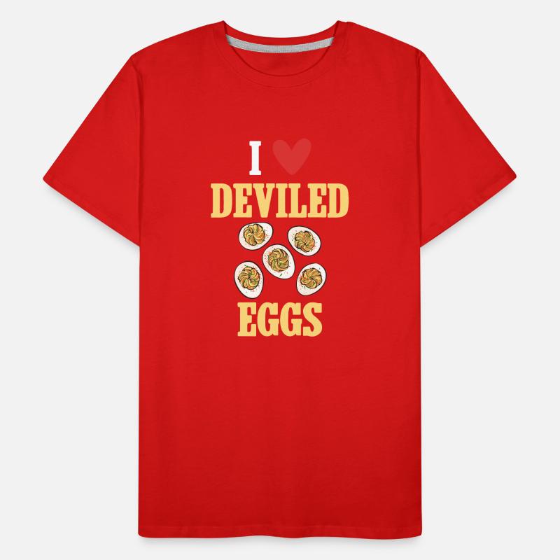 Gefüllte Eier Deviled Eggs Männer Premium Bio T-Shirt