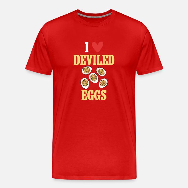 Stuffed Eggs Deviled Eggs - Men's Premium Organic T-Shirt - red
