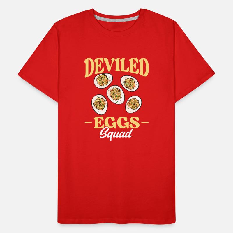 Gefüllte Eier Deviled Eggs Männer Premium Bio T-Shirt