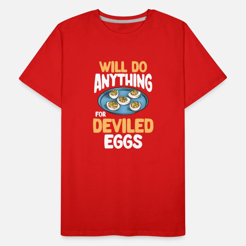 Gefüllte Eier Deviled Eggs Männer Premium Bio T-Shirt
