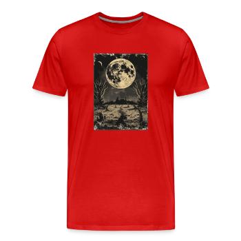 The Moon Tarot - Men's Premium Organic T-Shirt - red - Front - Damien (186cm)