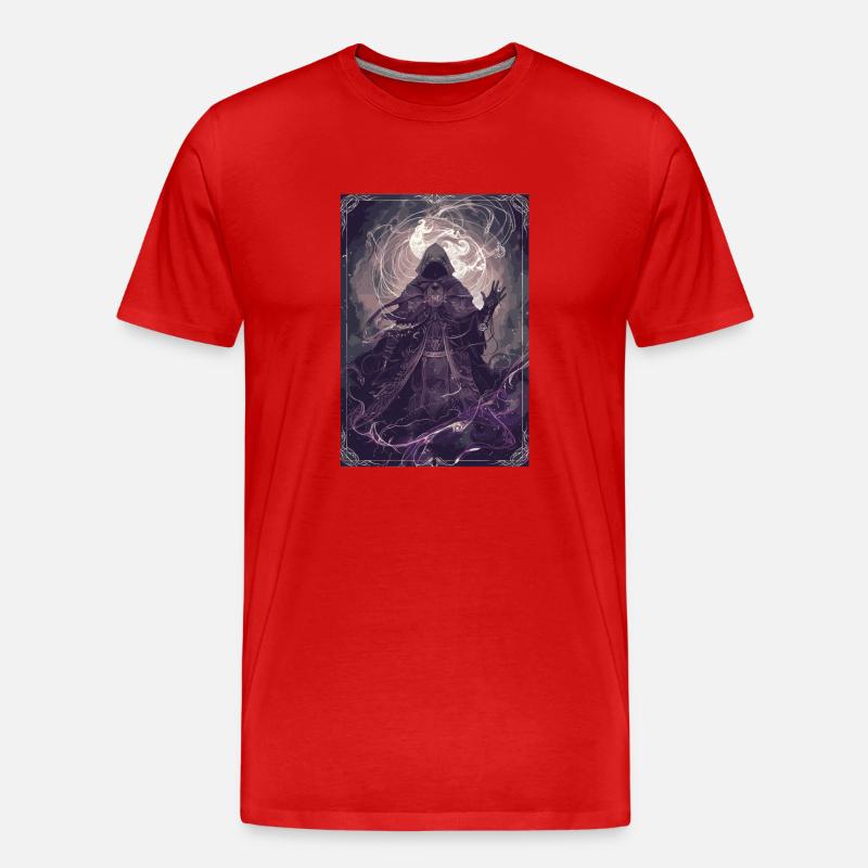 Der Zauberer Tarot - Männer Premium Bio T-Shirt - Rot