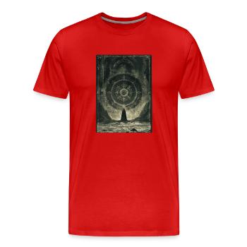 Das Glücksrad Tarot - Männer Premium Bio T-Shirt - Rot - Vorne - Damien (186cm)