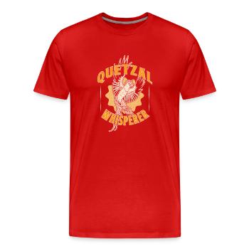 National Vogel Quetzal Guatemala Symbol - Männer Premium Bio T-Shirt - Rot - Vorne - Damien (186cm)