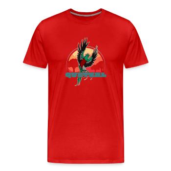 Paradiesvogel Guatemala Quetzal Tropisch Vogel - Männer Premium Bio T-Shirt - Rot - Vorne - Damien (186cm)