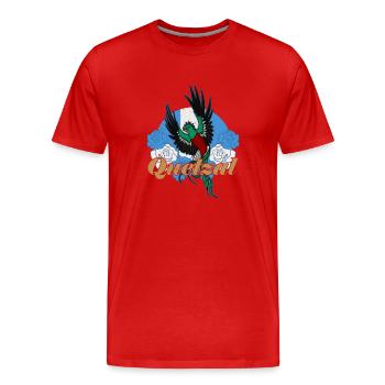 Quetzalteca Vogel Tropisch Antigua Guatemala - Männer Premium Bio T-Shirt - Rot - Vorne - Damien (186cm)