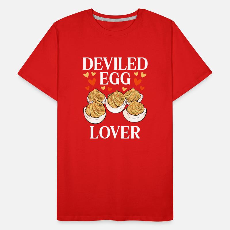 Gefüllte Eier Deviled Eggs Männer Premium Bio T-Shirt