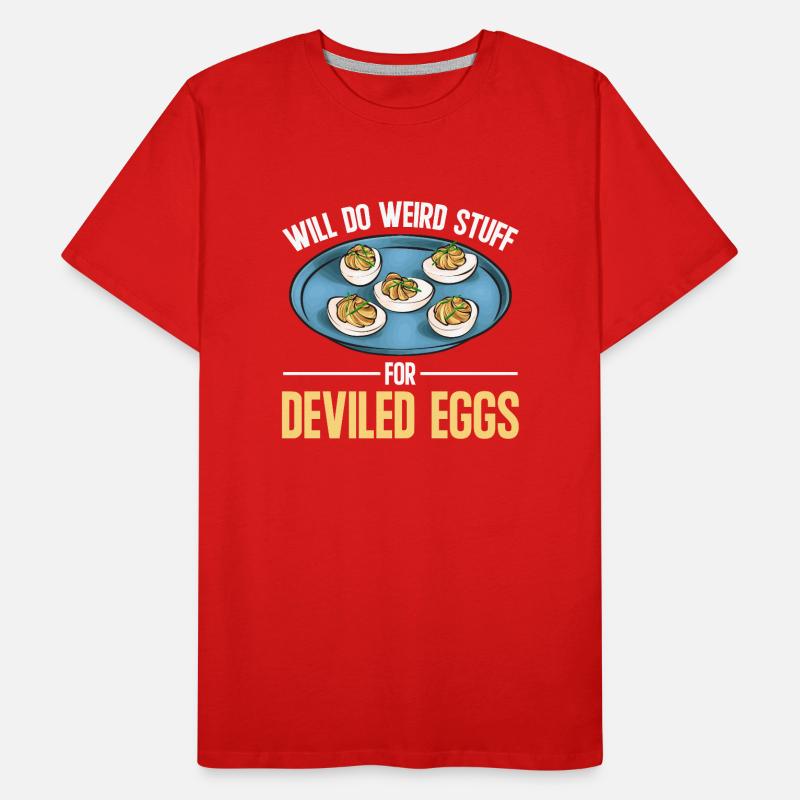 Gefüllte Eier Deviled Eggs Männer Premium Bio T-Shirt