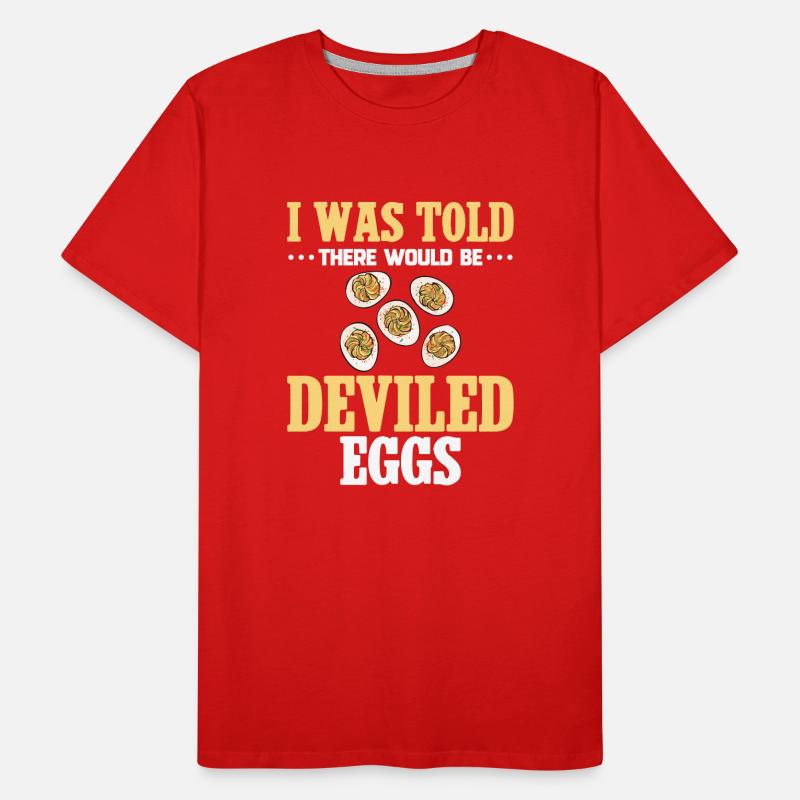 Gefüllte Eier Deviled Eggs Männer Premium Bio T-Shirt