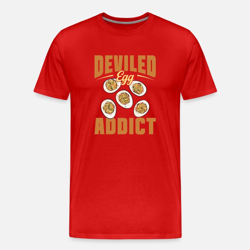 Stuffed Eggs Deviled Eggs - Men's Premium Organic T-Shirt - red