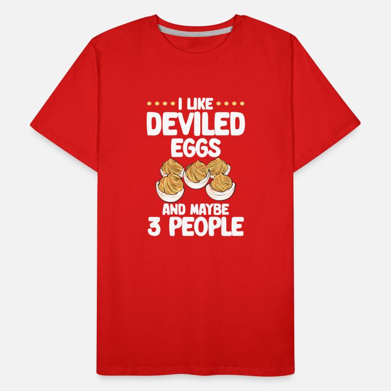 Gefüllte Eier Deviled Eggs Männer Premium Bio T-Shirt
