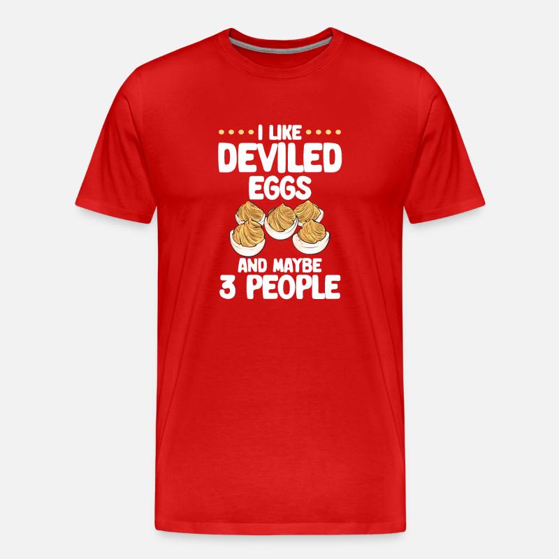 Stuffed Eggs Deviled Eggs - Men's Premium Organic T-Shirt - red