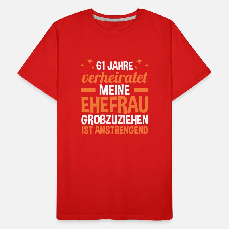 Mariage Ormes Mariage 61 ans Mariage T-shirt bio Premium Homme
