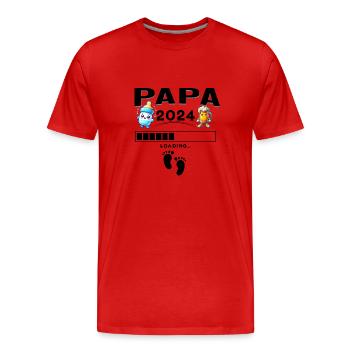 Man Soon to Dad Announcement, Dad Future Gift - Men's Premium Organic T-Shirt - red - Front - Damien (186cm)