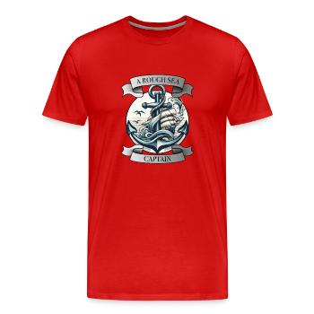 La navigation à l’ancre prépare les marins à l’aventure - T-shirt bio Premium Homme - rouge - Devant - Damien (186cm)