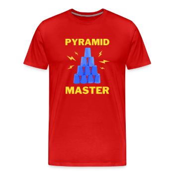 GOBELETS EMPILABLES PCUP SPORTYRAMID MASTER - T-shirt bio Premium Homme - rouge - Devant - Damien (186cm)