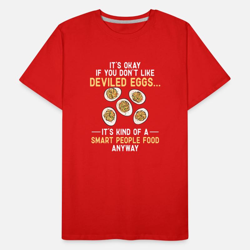 Gefüllte Eier Deviled Eggs Männer Premium Bio T-Shirt