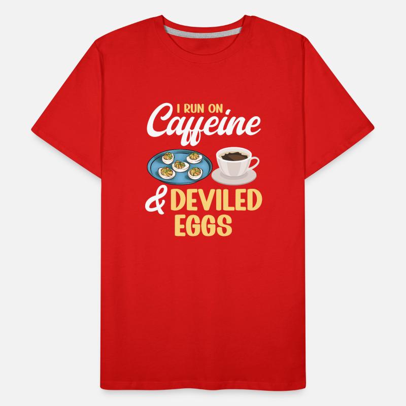 Gefüllte Eier Deviled Eggs Männer Premium Bio T-Shirt