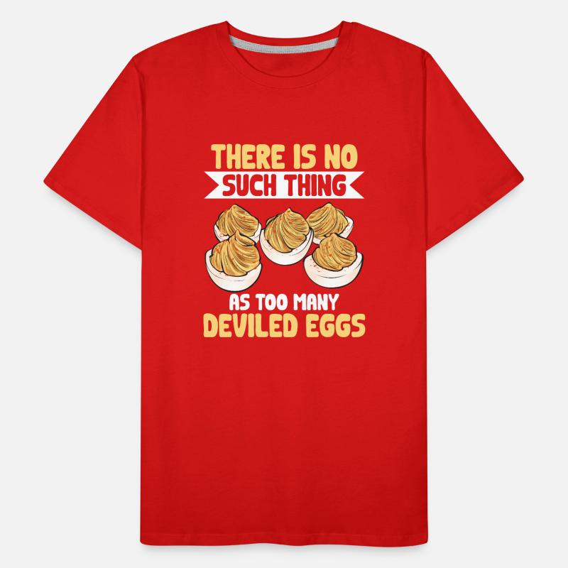 Gefüllte Eier Deviled Eggs Männer Premium Bio T-Shirt
