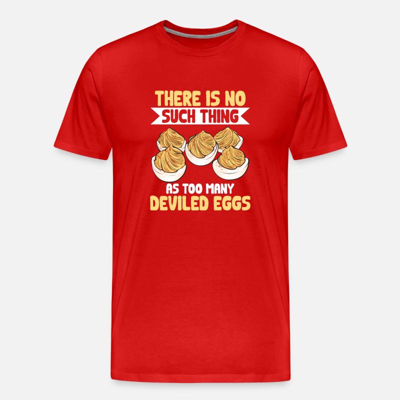 Gefüllte Eier Deviled Eggs - Männer Premium Bio T-Shirt - Rot