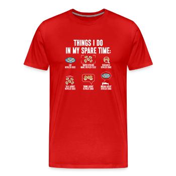 Oeufs farcis Oeufs farcis - T-shirt bio Premium Homme - rouge - Devant - Damien (186cm)