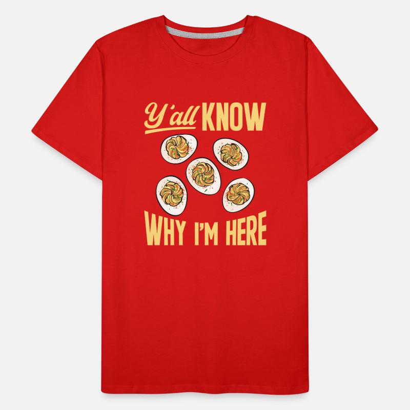 Gefüllte Eier Deviled Eggs Männer Premium Bio T-Shirt