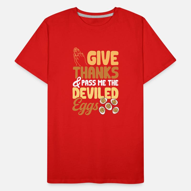 Gefüllte Eier Deviled Eggs Männer Premium Bio T-Shirt