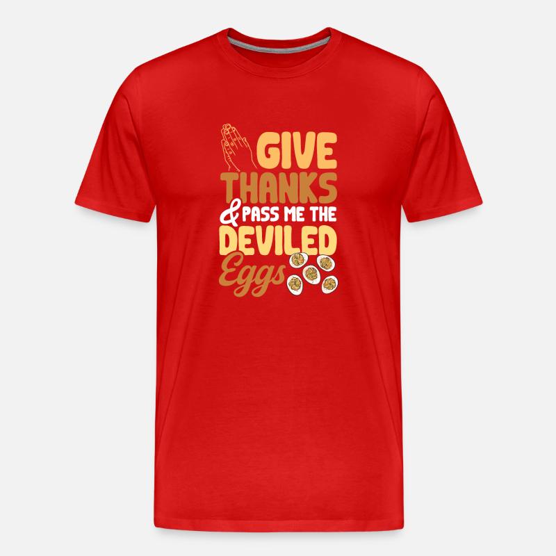 Stuffed Eggs Deviled Eggs - Men's Premium Organic T-Shirt - red