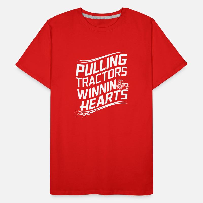 Tractor Pulling Tractor Pulling Tractor Power Farm Men's Premium Organic T-Shirt