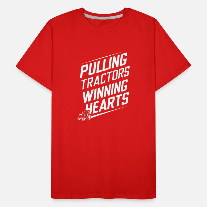 Tractor Pulling Tractor Pulling Tractor Power Farm Men's Premium Organic T-Shirt