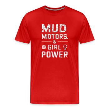 Tractor Pulling Tractor Pulling Tractor Power Farm - Men's Premium Organic T-Shirt - red - Front - Damien (186cm)