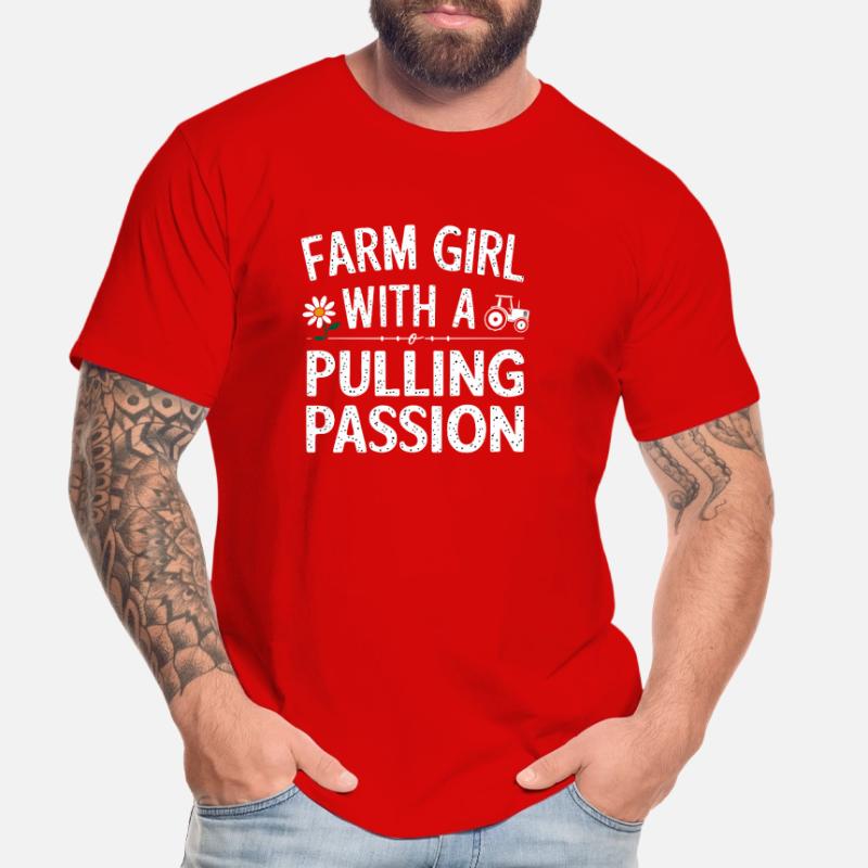 Tractor Pulling Tractor Pulling Tractor Power Farm Men's Premium Organic T-Shirt