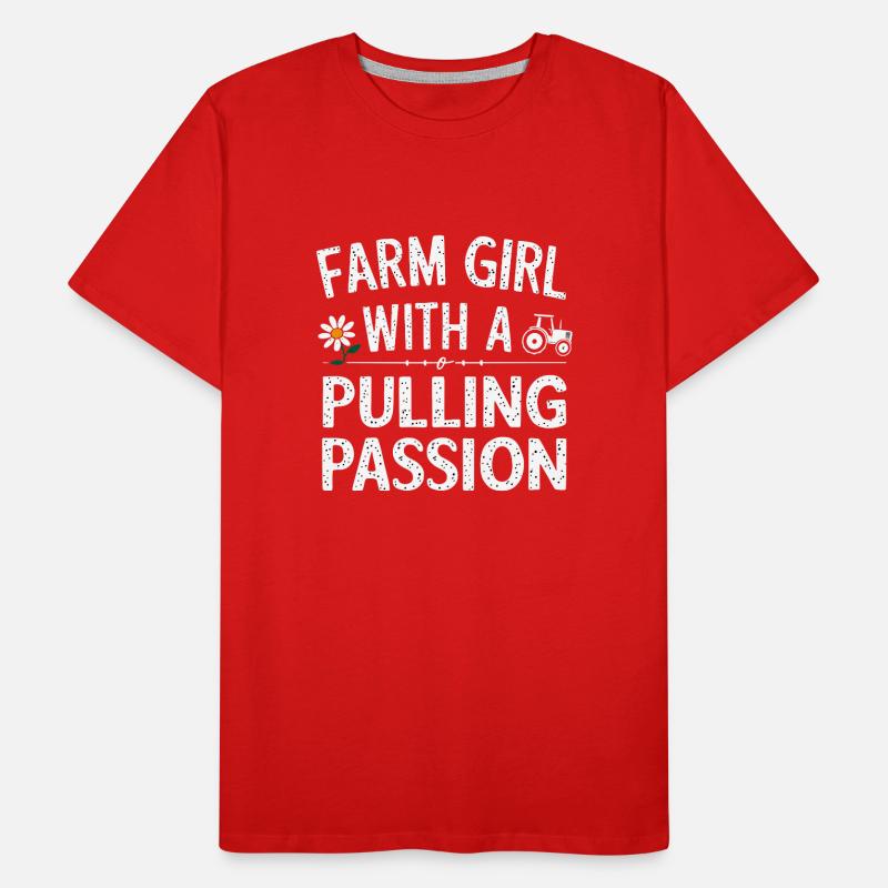 Tractor Pulling Tractor Pulling Tractor Power Farm Men's Premium Organic T-Shirt