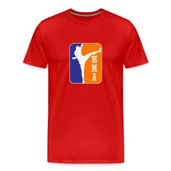 Mixed Martial Arts hoher Tritt - Männer Premium Bio T-Shirt - Rot - Vorne - Damien (186cm)